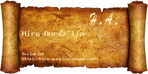 Hirs Aurélia névjegykártya
